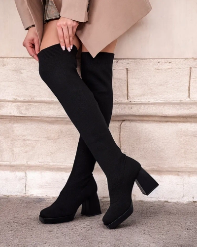 Royalfashion Women's slip-on over-the-knee boots Arumii