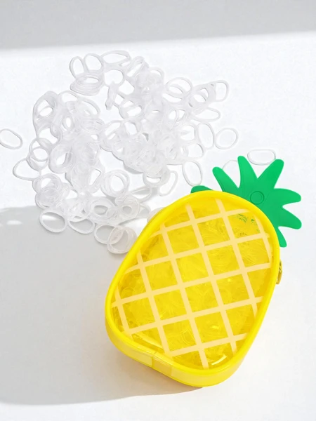 Royalfashion Mitmevärvilised silikoonist juuksekummid Ananass