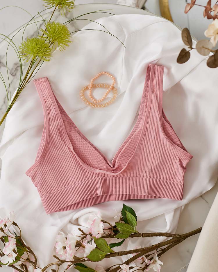 Royalfashion Women's ribbed sports bra