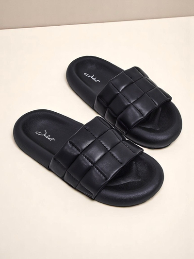 Royalfashion Women's Flat Quilt Walk Flip-Flops
