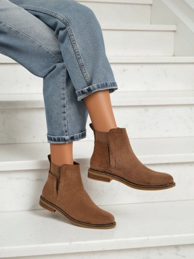 Women's Chelsea-style ankle boots made of eco-suede Veysi