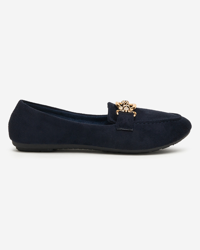 Eco-suede navy blue Brussi loafers - Footwear