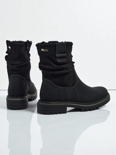 Wyższe botki damskie eko zamszowe Liora