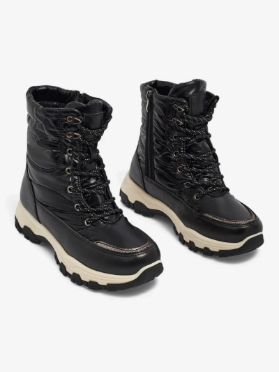 Naiste Saapad Athena Mustad Sünteetilised Mugavad Talveks