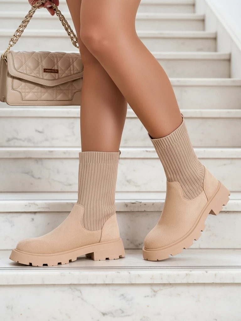 Royalfashion Kvinners Slip-On Støvler Derette