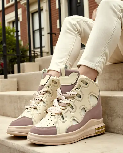 Royalfashion Kõrged spordijalatsid naistele peidetud tõusuga Oblaffi