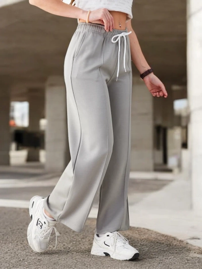 Royalfashion Wide women's trousers with crease