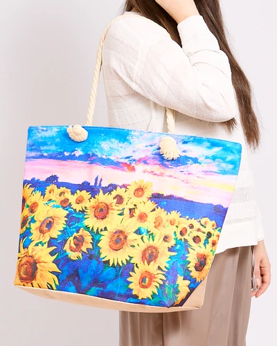 Royalfashion Suur kangast kott, millel on trükk