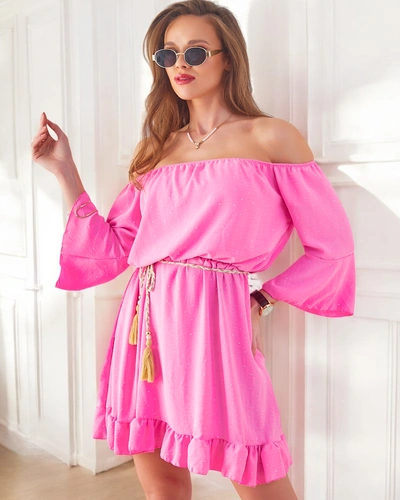 Royalfashion Naiste mini kleit Hispaania stiilis pikkade varrukatega ja kivikestega