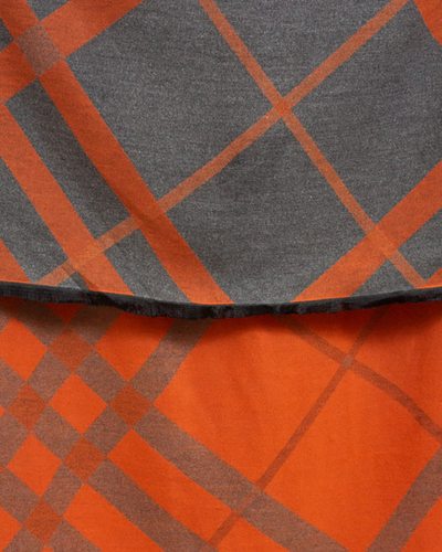 Royalfashion Halli-oranž naiste kerge printidega sall