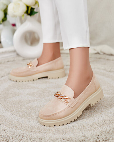 Royalfashion Women's eco suede moccasins with ornament Lehels