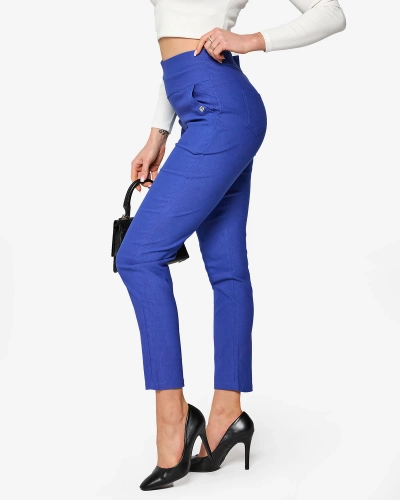 Sinised naiste teggings püksid PLUS SIZE- Rõivad