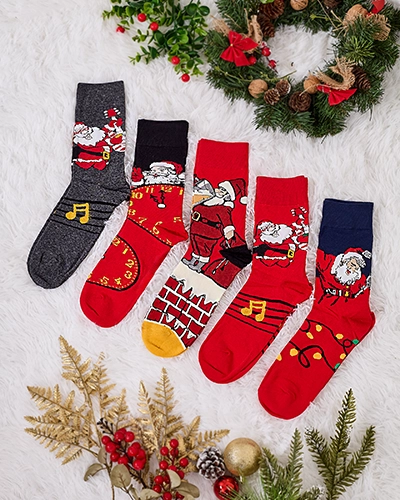 Royalfashion Long men's holiday socks 5/pack