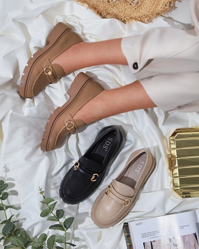 Royalfashion Women's moccasins in light brown Desise