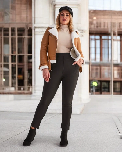 Royalfashion Naiste isoleeritud treggings püksid PLUS SIZE
