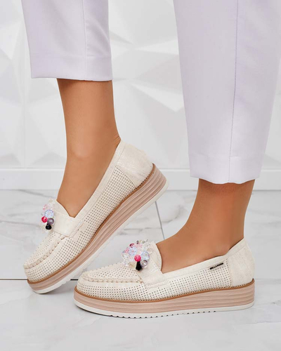 Royalfashion Мокасины с разноцветными камнями Restea