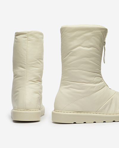 Beige women's shoes a'la snow boots Tirigga- Footwear