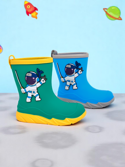 Royalfashion Children’s rain boots with the Cosmos Boy astronaut