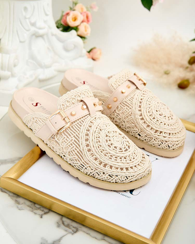 Royalfashion Women's flip-flops with embroidery Leronip