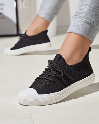 Royalfashion Mustad naiste Manfer soonikuga tossud