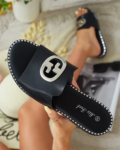 Royalfashion Naiste Fim lamedatallalised flip-flops