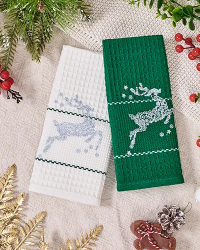 Royalfashion Holiday towel set Happy New Year