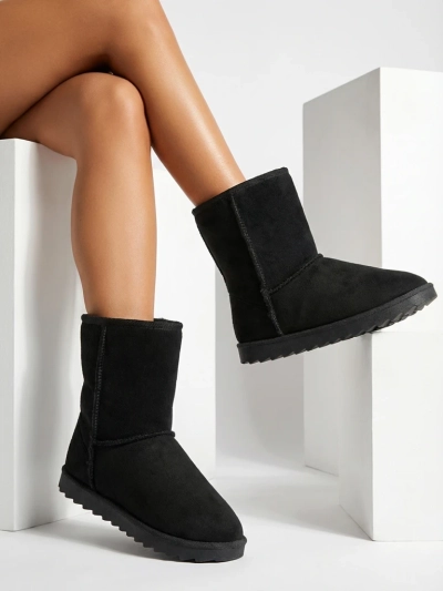 Royalfashion Black boots a'la snow boots for women Leaner