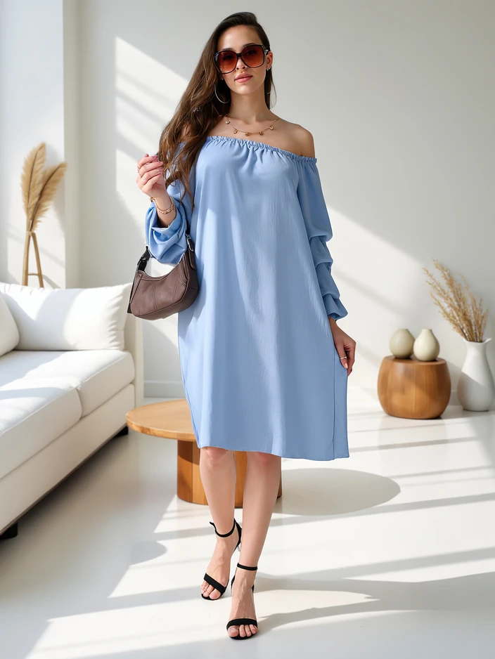 Royalfashion Платье для женщин в испанском стиле с рюшами