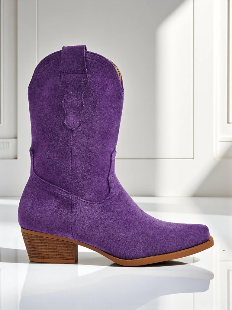 Women's Eco Suede Cowboy Boots SpireHush