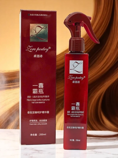 Perfumed nourishing hair serum spray