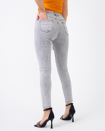 Gray women's skinny jeans - Clothing
