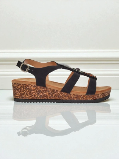 Royalfashion Women's wedge sandals with stones Grace Shine