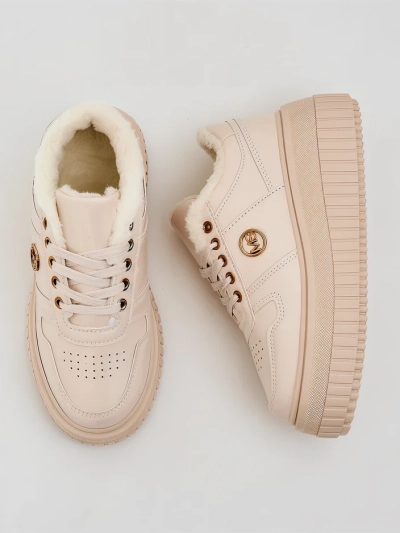 Royalfashion Warmed women's sneakers with fur Rozit