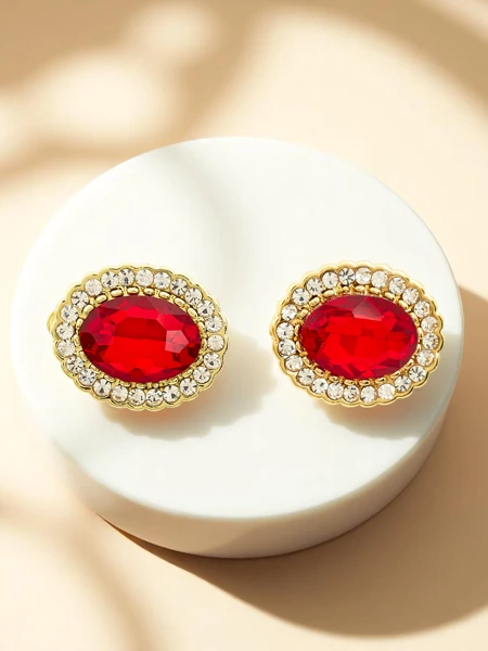 Royalfashion Naiste klõpsuga kõrvarõngad kristallide ja tsirkooniaga