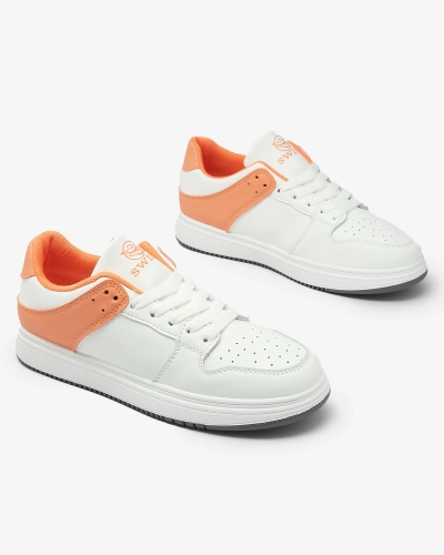 Royalfashion Valge ja oranž naiste spordijalatsid Elevace