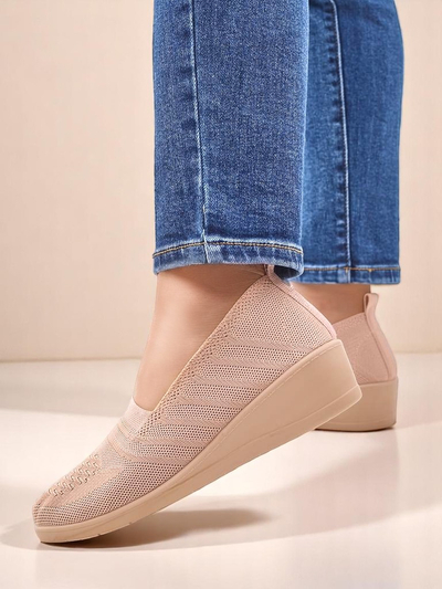 Royalfashion Women's moccasins on a low wedge Epoles