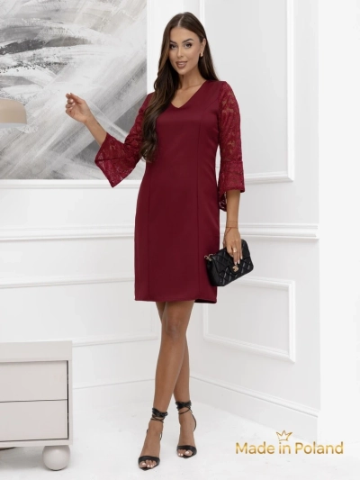 Women's mini dress with lace sleeves Livia Style