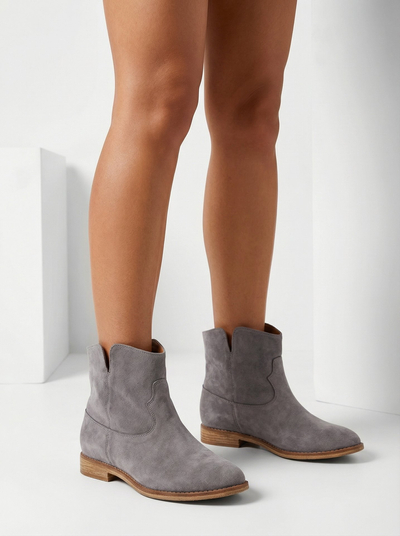 Royalfashion Kowboy-style ankle boots on a covered wedge Bluestone