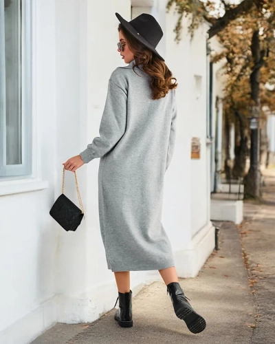 Royalfashion Kvinnur longi sweater kjóla