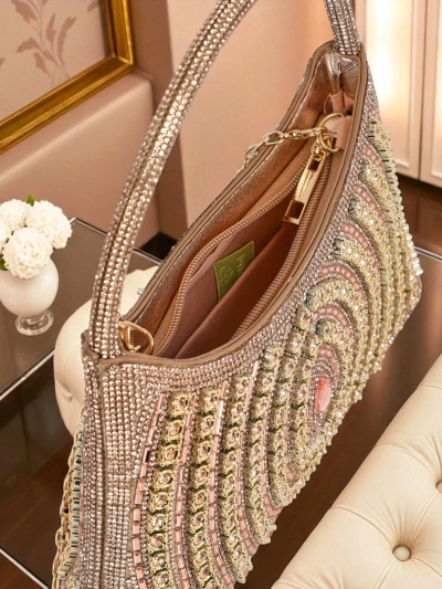 Royalfashion Women's Clutch Bag with Zirconia Sova Glint