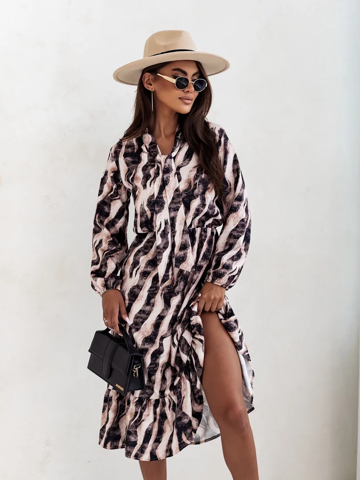 Royalfashion Women's midi dress with print