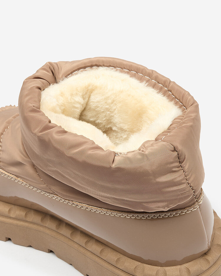 Royalfashion Women's slip-on snow boots in brown color Ireda