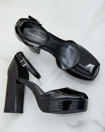 Royalfashion Women's Lefeyoa lacquered post sandals