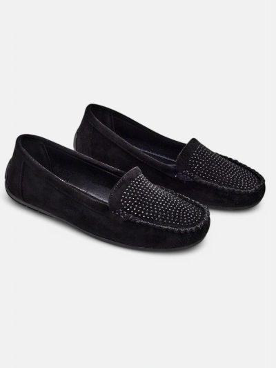 Женские мокасины Royalfashion с стразами Ezuess