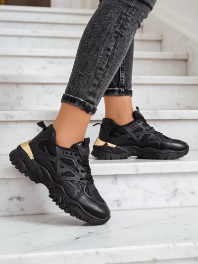 Stilosa Luma Black Women's Eco-Leather Sneakers