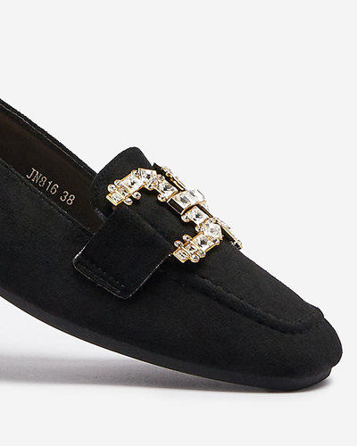 Women's black moccasins Jaorica- Footwear