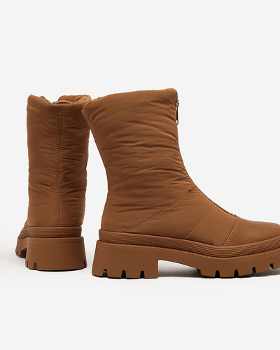 Royalfashion Naiste Tainve Beežid lamedakandilised saapad