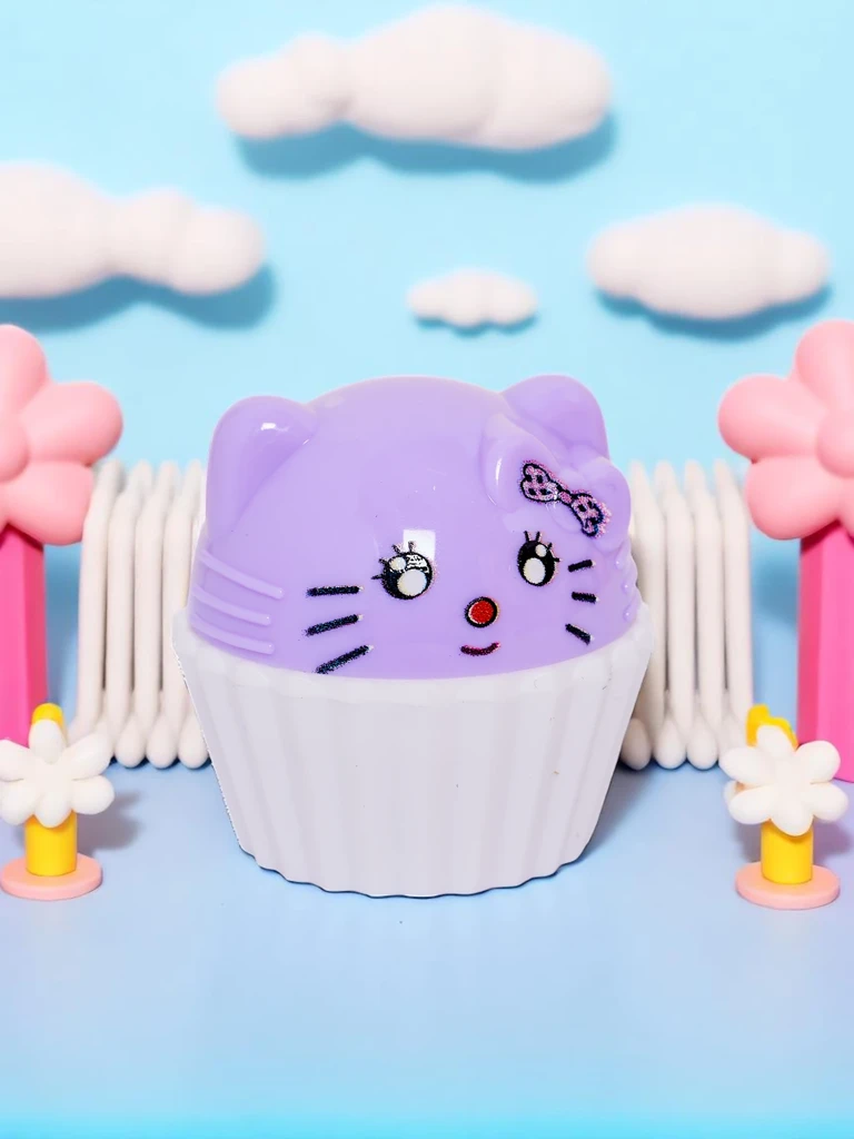 Детский бальзам для губ с котенком в кексике — увлажняет и восстанавливает