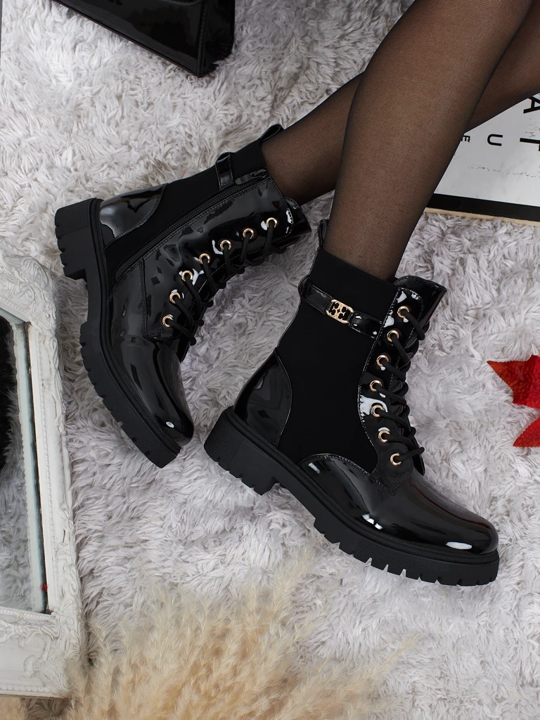 Paeltega poolsaapad matist ja lakitud ökonahast Alvinea