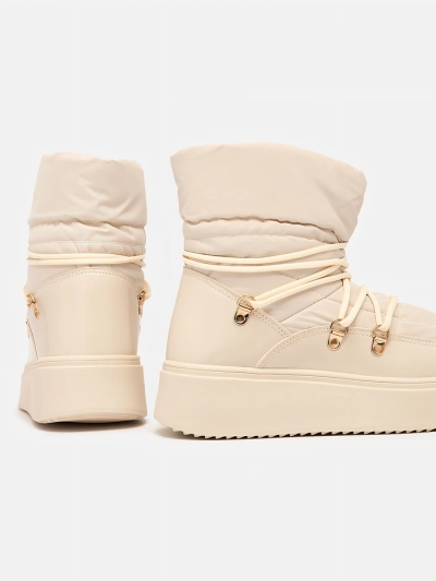 Royalfashion Naiste liibuvad lumesaapad kreemikas värviga Dabenda